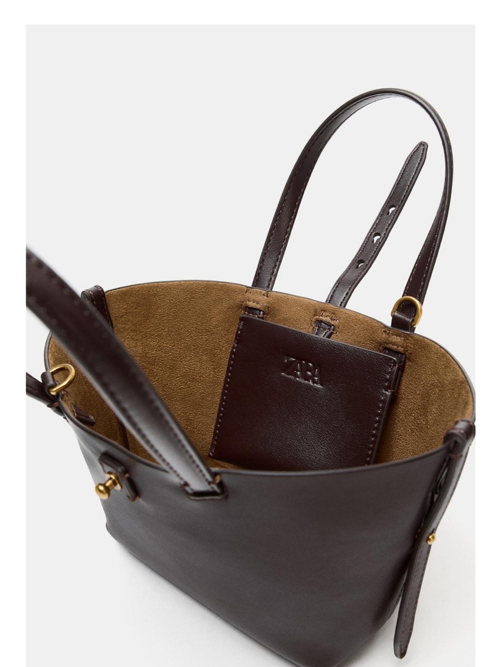 Zara Mini Basket Bag with Straps NWT - Picture 4 of 6